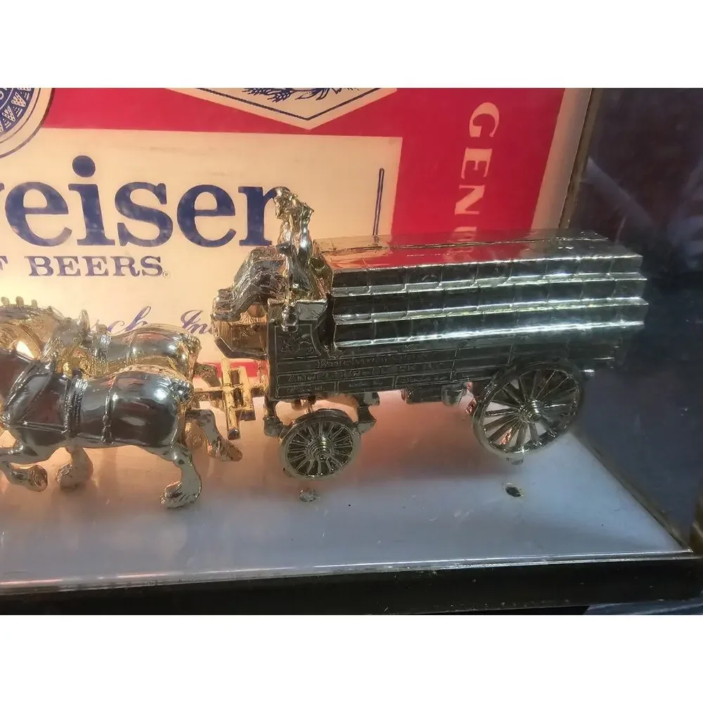 1984 Budweiser King of Beers Clydesdale Lighted Digital Clock Display Man Cave